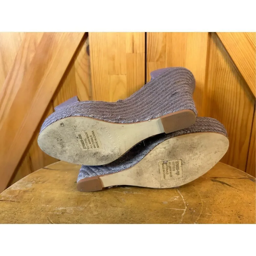 Colin Stuart Espadrilles Wedge Sandals Purple Women Size 5B